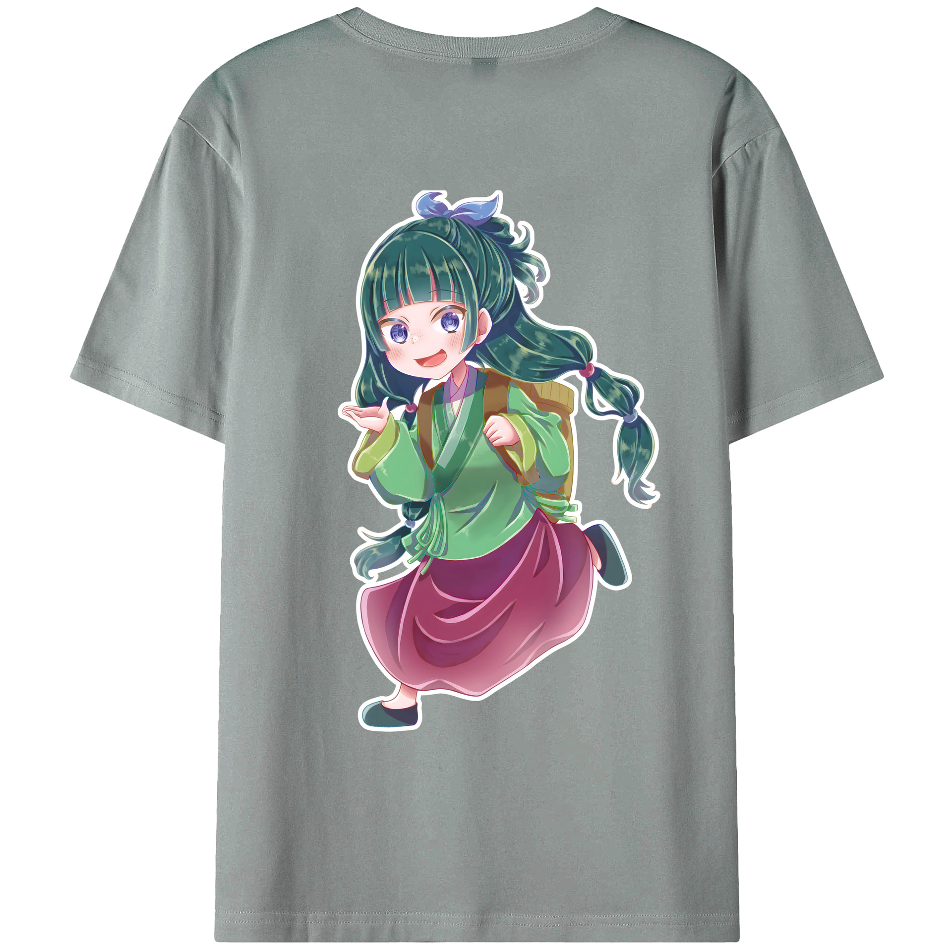 （画像用） 薬屋のひとりごと The Apothecary Diaries 綿100％ メンズ半袖Tシャツ（バックプリント） 通気性